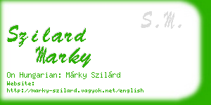 szilard marky business card